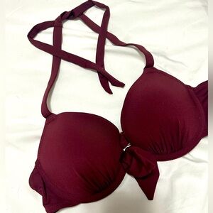 H & M Burgundy Push Up bikini Top